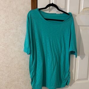 Cato Turquoise Short Sleeve Top NWOT 22/24
